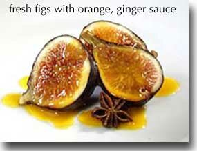 Fresh Figs with Orange, Ginger Sauce