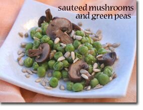 Sautéed Mushrooms with Green Peas