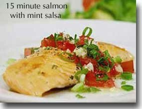 15-Minute Salmon with Mint Salsa