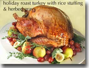 Holiday Turkey with Rice Stuffing & Gravy with Fresh Herbs