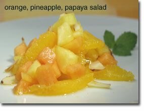 Orange, Pineapple, Papaya Salad