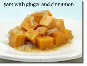 Sweet Potatoes with Ginger and Cinnamon