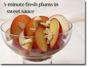 5-Minute Fresh Plums in Sweet Sauce