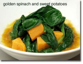 Golden Spinach and Sweet Potato Healthy Sauté