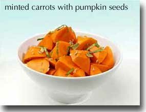 Minted Carrots with Pumpkin Seeds