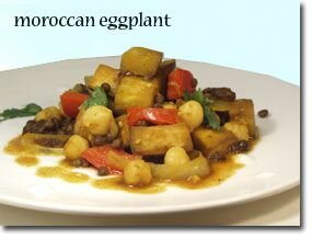 Moroccan Eggplant with Garbanzo Beans