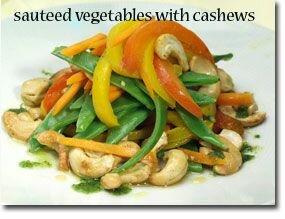 Sautéed Vegetables with Cashews